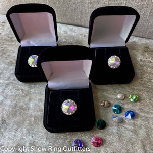BULK order, 10 or more, Pageant Sash Magnets in 20 colors, silver or gold,  5/8&quot; size (15mm), deluxe boxed