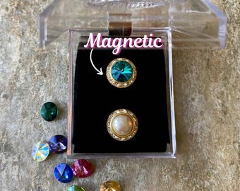 Set of TWO, 25 colors, Gold Pageant Sash Holder, No Poke Sash Pin, 5/8" size (15mm)