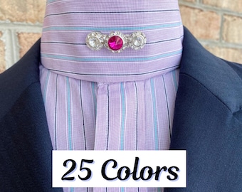 Magnetic Stock Pin, 25 colors, Horse Show Magnetic Collar Pin, Dressage Cravat Pin, Hunt Seat Neck Piece, Collar Brooch