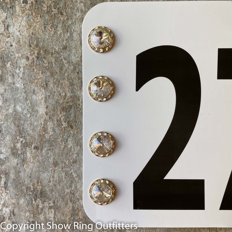 SALE Gold Horse Show Number Large 16mm clear Etsy