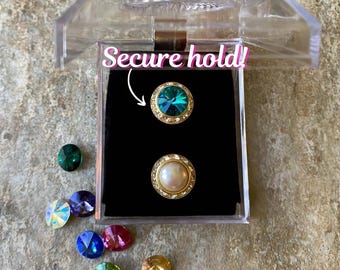 Set of TWO, 30 colors, Gold Pageant Sash Holder, No Poke Sash Pin, 5/8" size (15mm)