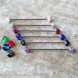 Crystal Collar Bar, 25 colors, Tie Collar Bar, Collar Pin, Saddle Seat, Saddleseat Accessory