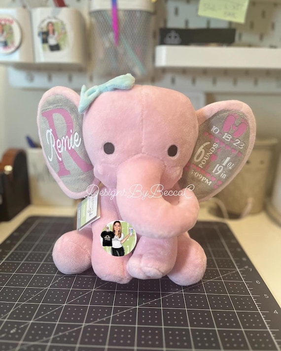 Annunci di nascita Elefante di peluche Regalo per neonati
