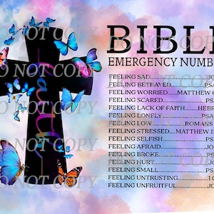 Bible Emergency numbers butterfly Tumblr 20oz wrap