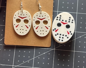 Jason Voorhess - Conjunto de adorno de paja y pendientes - Impresión 3D - Halloween