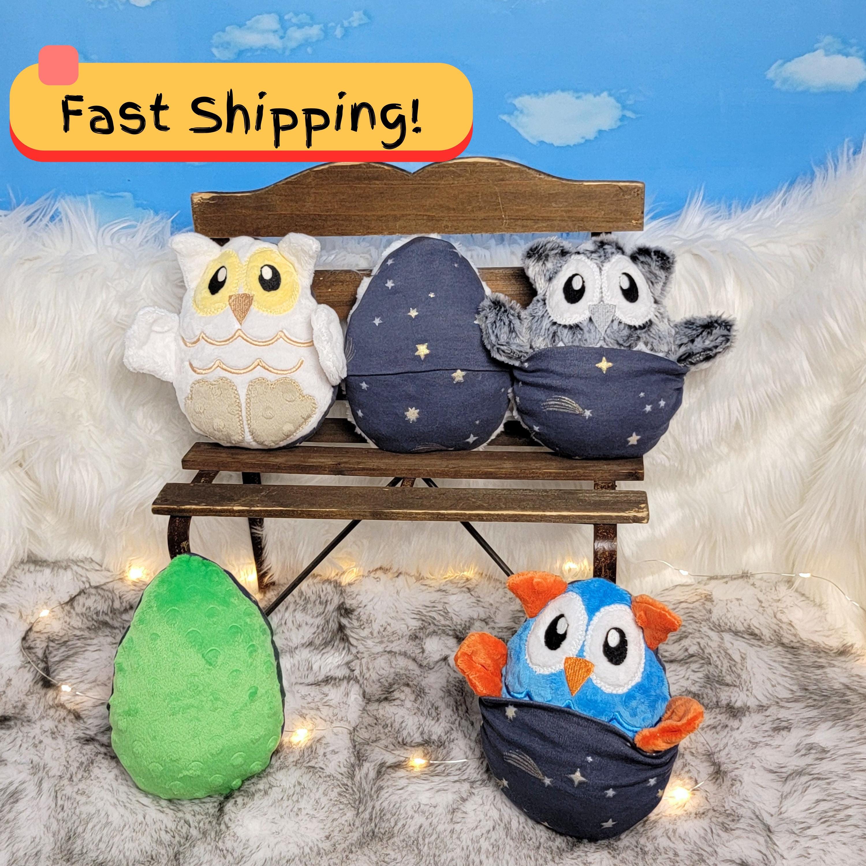 Owl Egg Shape Stuffed Surprise Peekaboo Soft Fabric Toy Plushie Toddler Kid Interactive Play Room De