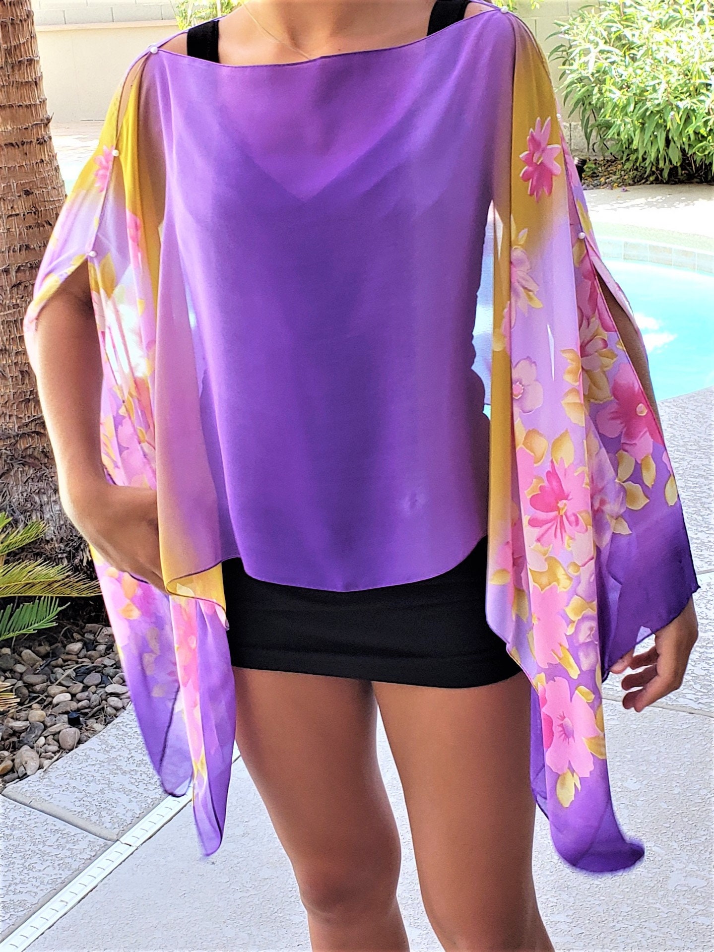 BEAUTIFUL COVER UP 5 Colors Chiffon Sheer Pareo Jacket Etsy