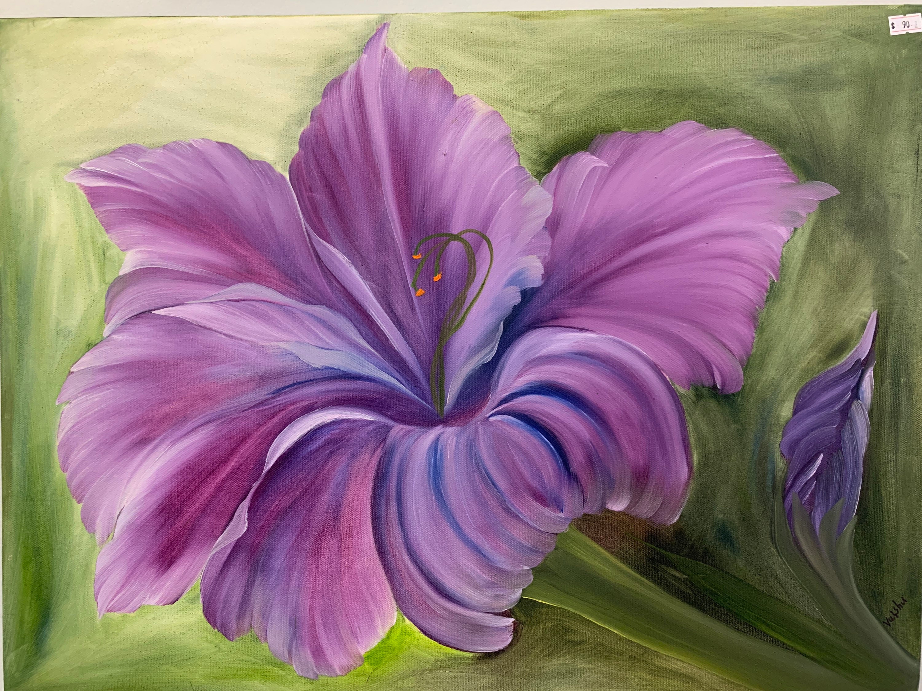 Large Flower Painting Acrylic Flower Painting for Gift Decoration Etsy UK