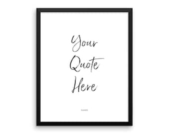 Custom Printable Quote : Minimalist Poster Art, Modern Quote Decor, Custom Typography Art, Custom Minimal Poster- Digital PDF Download