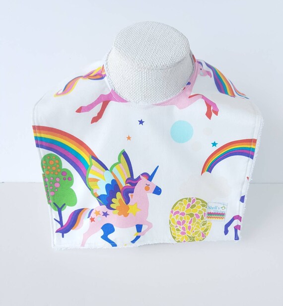 Unicorn Dribble Bib Bib Bandana Dress Baby Food Rainbow Fabric
