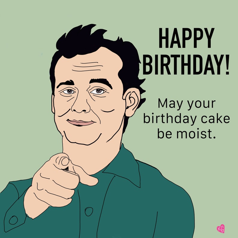 Moist Cake Birthday Card - Etsy