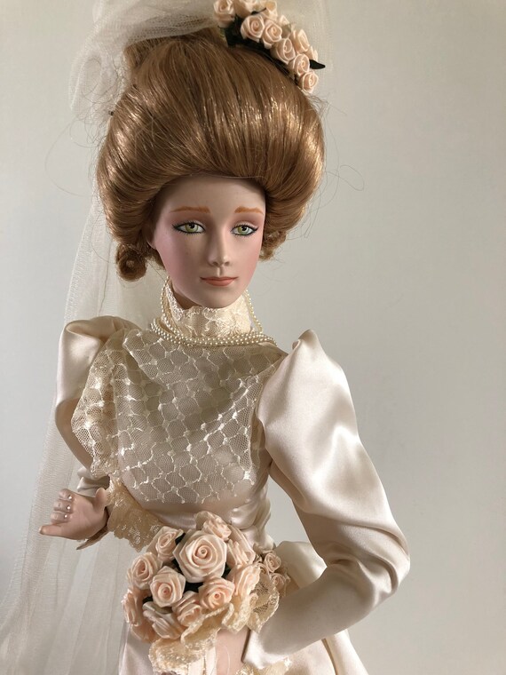 Vintage Franklin Heirloom Mint The Gibson Girl Bride Doll Etsy