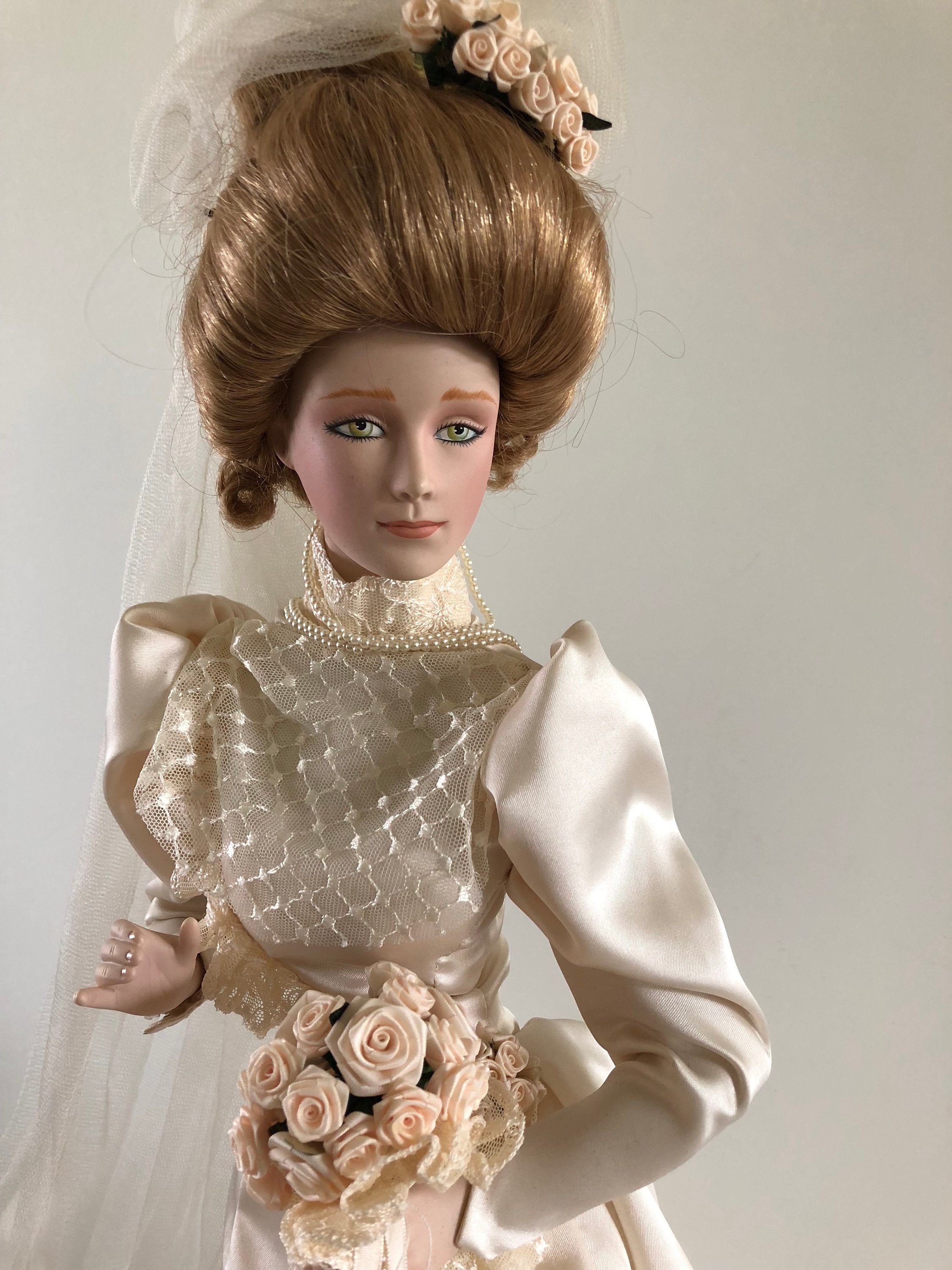 Vintage Franklin Heirloom Mint The Gibson Girl Bride Doll Etsy