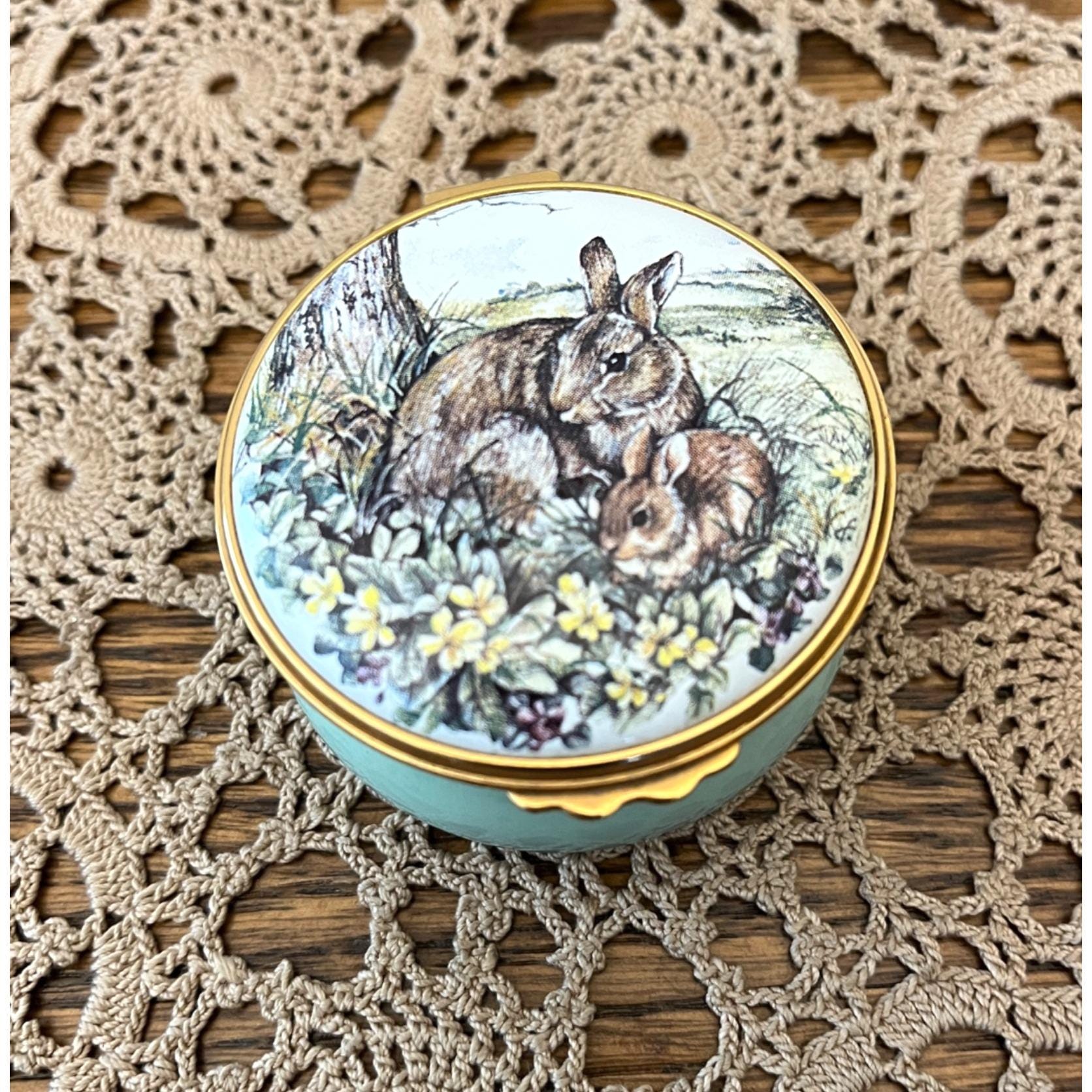 Bunny Rabbit Hinged Trinket Boxes - Etsy
