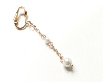 Non Piercing VCH Clip with Crystal Pearls. Vaginal Clitoral Jewelry, MATURE, BDSM Jewelry,  Sensual Clitoral Jewelry, women sex toys gift