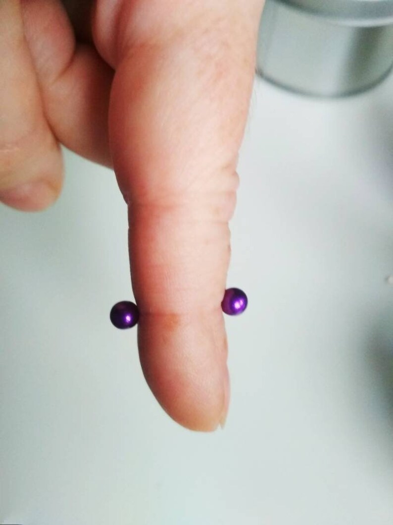 Nipple piercing Purple Nipple barbell Non Piercing Etsy