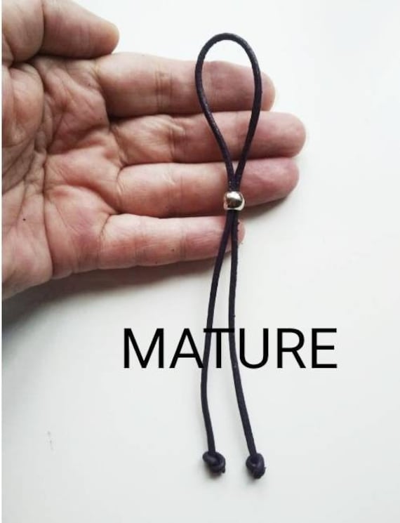 Penis Ring Adjustable Leather Cock Lasso Male Erection pic picture pic