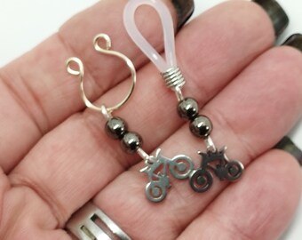 Non Piercing Nipple Ring or Nipple Nooses,  Adjustable Handmade unisex Nipple Jewelry with Bike, Sexy Mature Sex Toy, Genital Jewelry