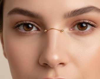 Handmade Nose Bridge Cuff: Non Piercing Copper Nose Jewelry