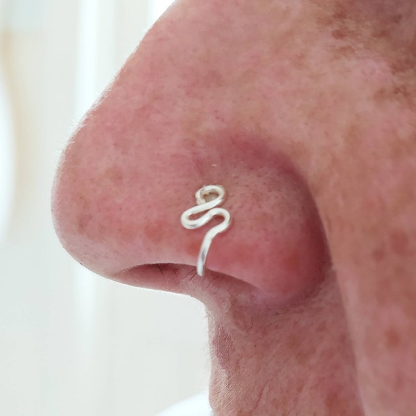 Tiny Cute Nose Ring Body Jewelry, No Pierced fake nose cuff, NON PIERCING nose ring Jewelry, Clip on Nose cuff.