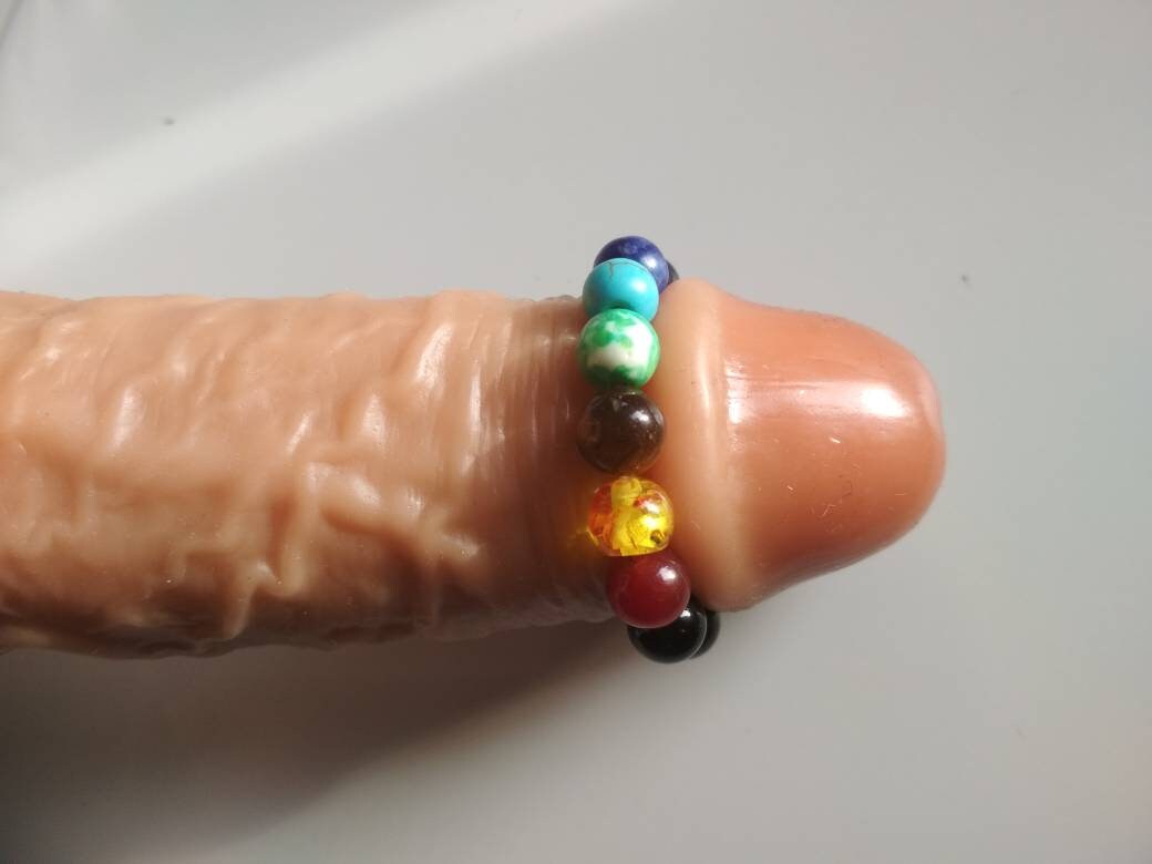 7 Chakra Cockring Jade and Healing Bead Penis Ring Male | Etsy