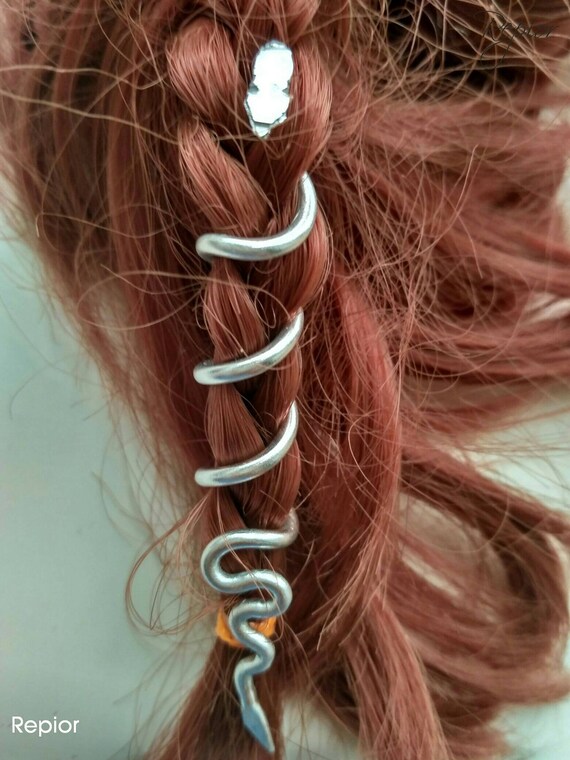Hair Snake Bead Dreadlock Hair Accessory Spiral Jewelry Etsy
