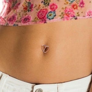 Trend Navel Belly bar piercing, Belly Button Ring, DIFFERENT shapes (spiral , heart , snake) hypoallergenic wire Body Jewelry