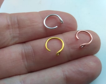 Rose Gold Nose Ring. Minimalist Jewelry. Hypoallergenic Fake nose ring. Trend Summer non piercing, Boho Jewelry, Dainty Hoop nose cuff