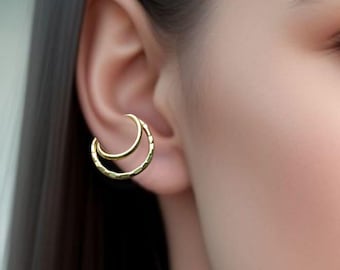 Non-Piercing Lobe Cuff Earring: Hammered or Smooth Aluminum