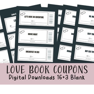 Love Gutscheinbuch für Paare, Geschenk für Ihn, Geschenk für den Ehemann, Geschenk zum Jahrestag, Fun Love Gutscheine, 19 Gutscheine, Digital