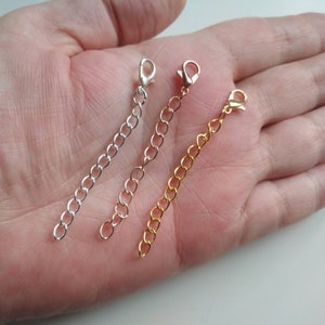 14k Solid Gold Chain Bracelet Extender 1 Inch, 2 Inches, 4 Inches