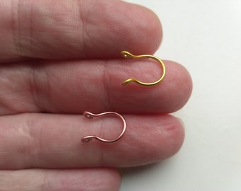 Fake Septum Nose Ring, Non piercing septum ring cuff, Faux nose ring, Horseshoe Septum ring set of 4 hypoallergenic nickel free, Non tarnish