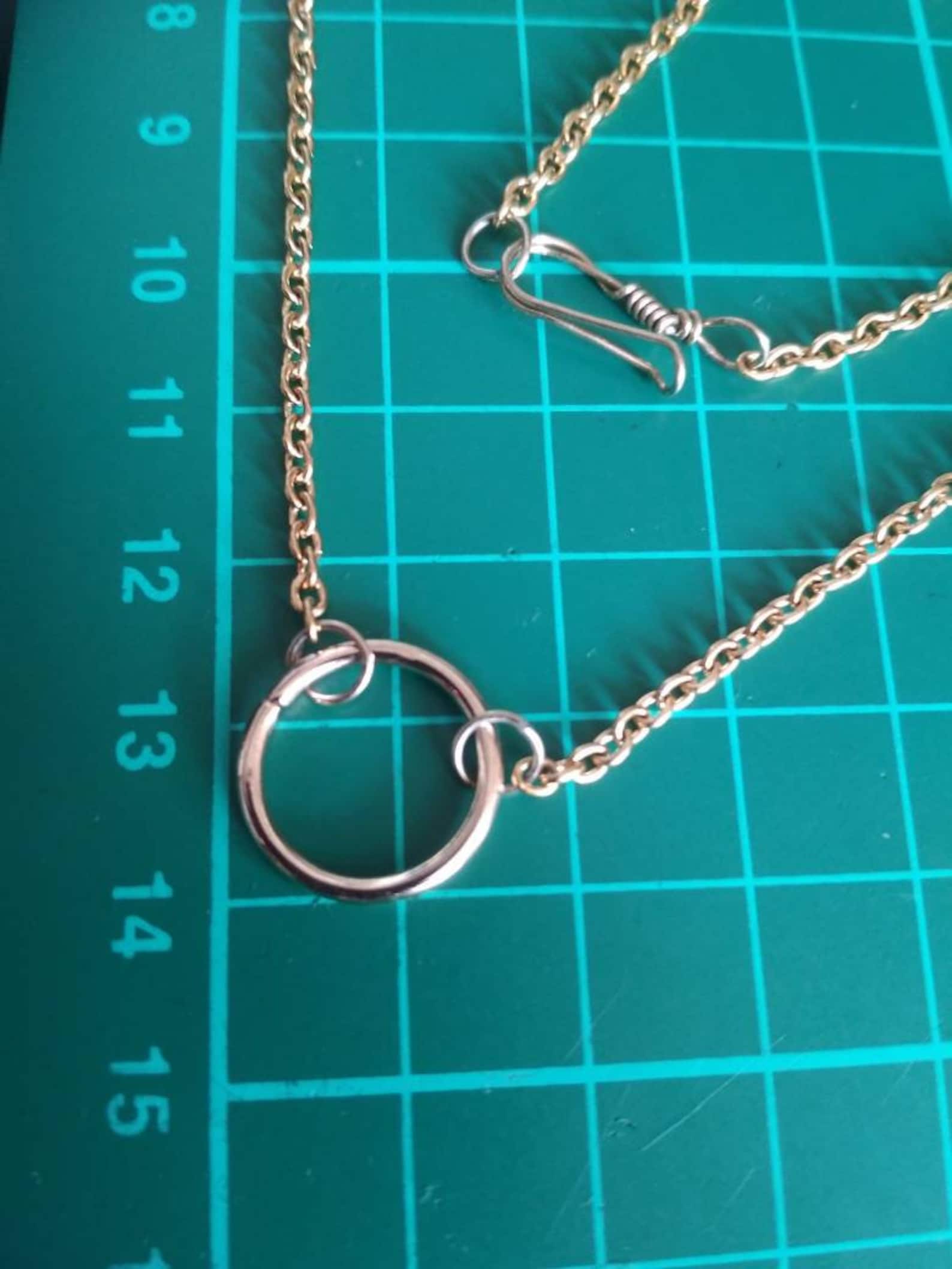 Gold Circle of O Necklace Minimalist Discreet Day Collar Etsy