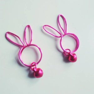 Cute Bunny Ears Nipple Rings,  Non Piercing Nipple Jewelry gift Rabbit with bell, Sexy Nipple Clamps, intimate Jewelry, Mature sex toys