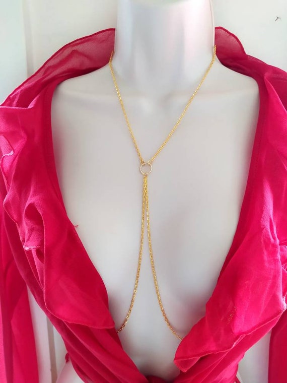 O Ring Necklace to Nipples Deluxe Body Chain Nipple Jewelry Non Piercing Sexy Open Bra Nipple Chain Nipple Gear BDSM Mature Sex Toy Etsy