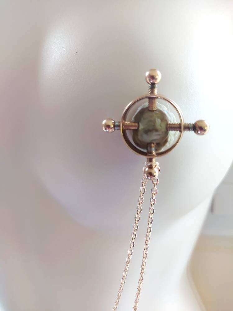 Colliers De Mamelon à Vis Avec Chaînes Triples - Bijoux De Corps Dorés