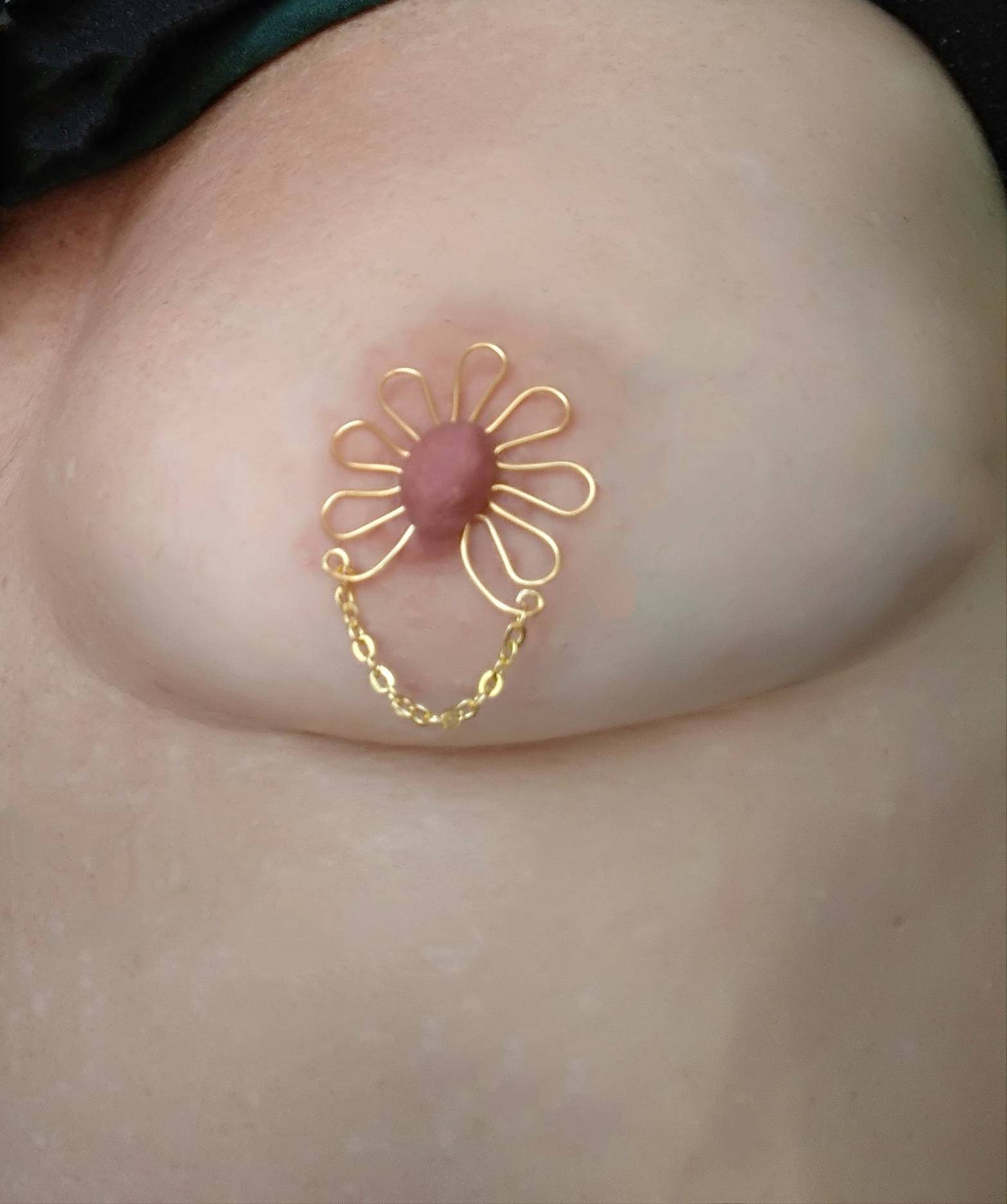 breast piercing ring wife