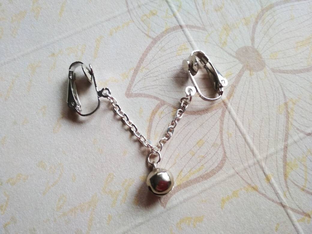 BDSM Slave Jingle Bells Labia Clip Chain VCH Non Piercing Etsy UK