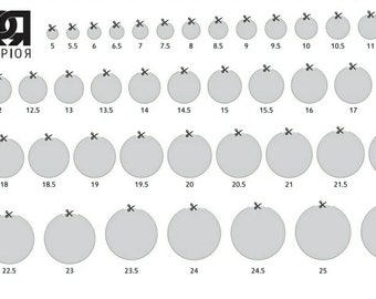 Guide des tailles de tétons, bijoux pour tétons non perçants, anneaux de tétons, guide de bijoux pour tétons faux 5 mm à 25,5 mm