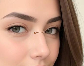 Spiral Nose Bridge Cuff: Handmade Non Piercing Festival Jewelry