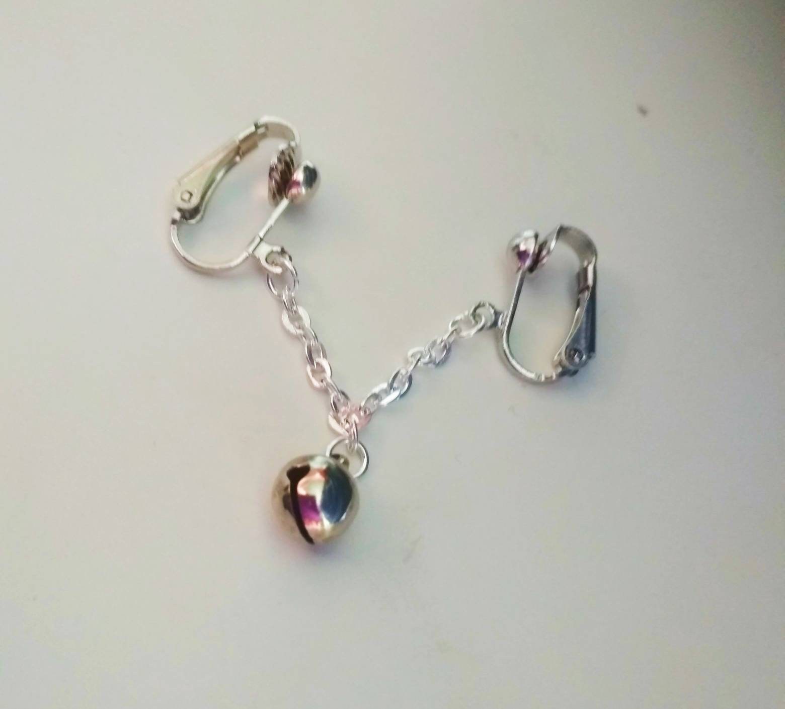 BDSM Slave Jingle Bells Labia Clip Chain VCH Non Piercing Etsy UK