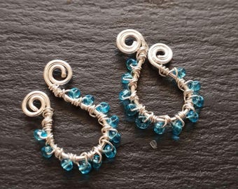 Adjustable Clip On Nipple Rings: Crystal Copper Wire, Non Piercing Jewelry