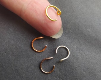 4 Fake Nose Ring Body Jewelry, No Pierced fake ring  NON PIERCING nose ring Jewelry colours Clip on Nose cuff, nickel free, hypoallergenic