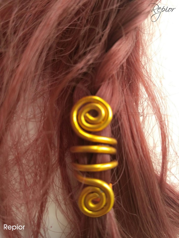 Hair Cuff Bead Dreadlocks Braid Viking Accessories 2 Loc Etsy