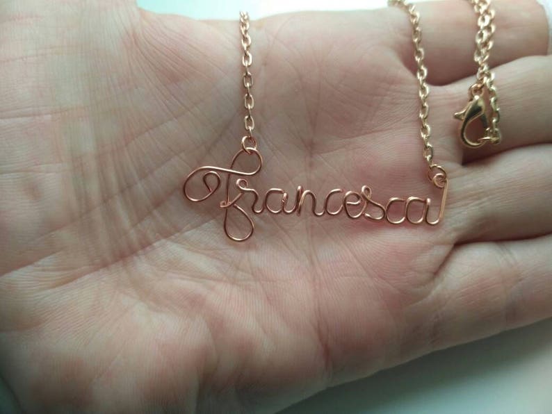 Personalized Necklace, Custom Name bracelet, Minimalist Bracelet, Holiday gift jewelry, Bridesmaid, any word gifts, Birthday gift ideas image 5