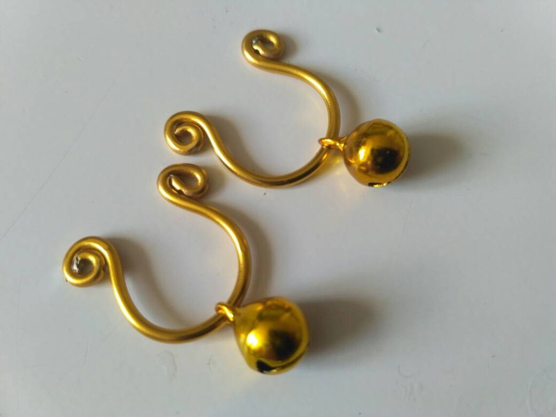 BDSM Slave Bells Non Piercing Nipple Rings Gold Jingle Bells Etsy UK