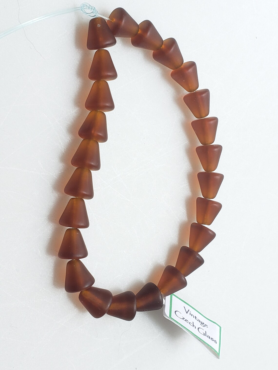 Vintage Czech Pressed Glass Transparent Dark Amber Color ...