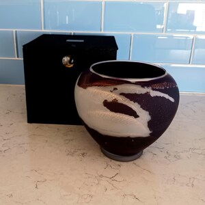 ESQUE Candle Globe Violet Frost In Box Handmade Northern Lights 5.5 Inch