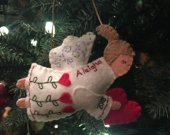 Personalized Angel Christmas Ornament