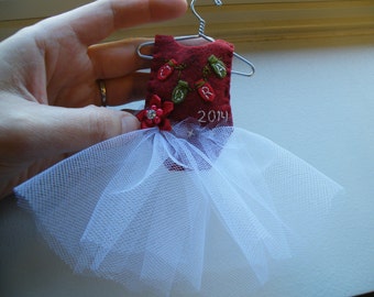 Ballroom Dress Ornament--Personalized Girl Christmas Ornament or Baby Shower Gift, Baby's First Christmas